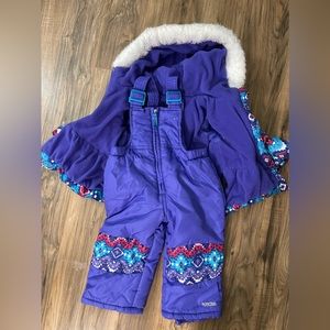 12M purple snow pants & jacket